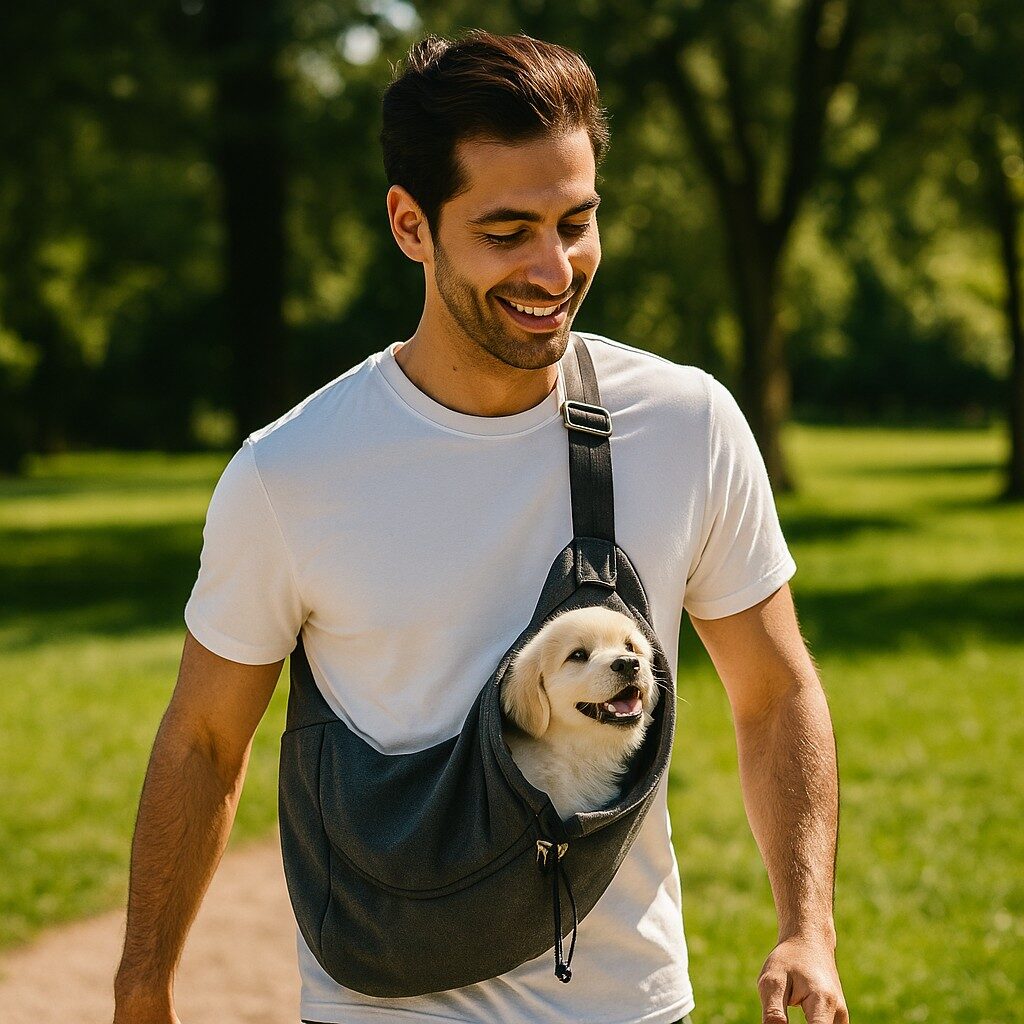 20250615 0702 Man with Puppy