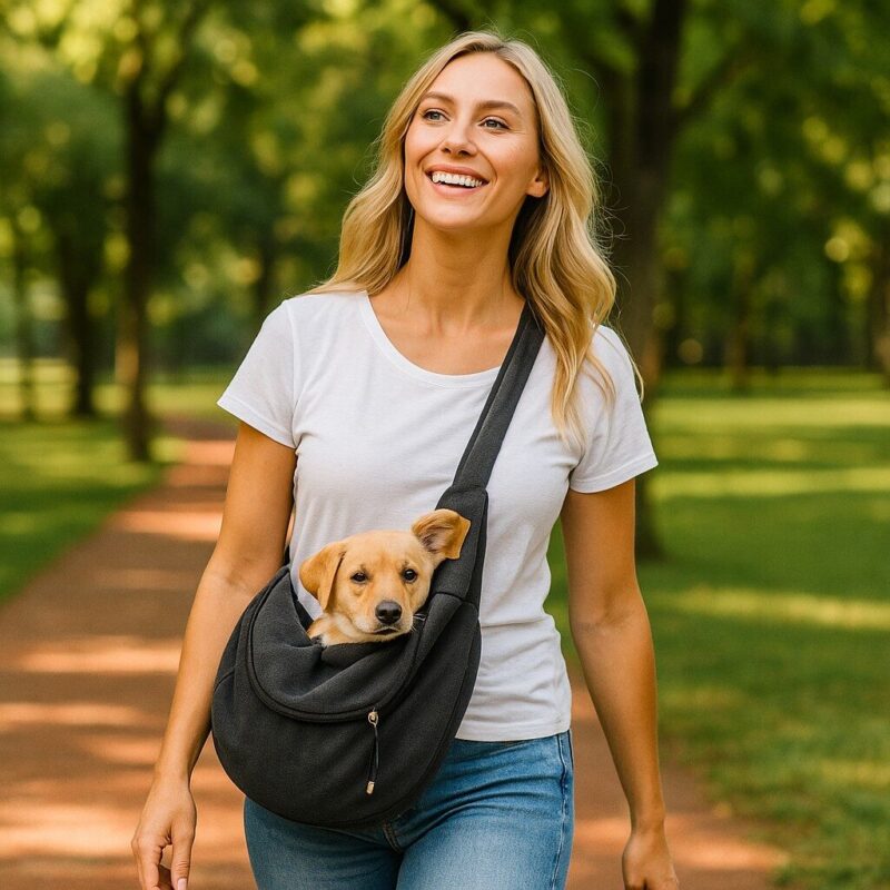 20250615_0708_Dog-Bag-in-Park_remix_01jxrzrh4redptkchk4tvs0jqt.jpg Draagtas Linus Zwart