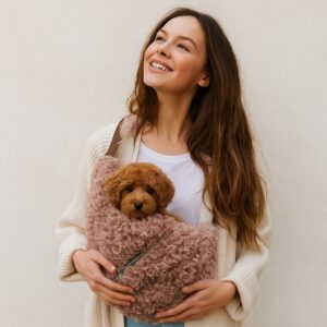 20250721_1012_Fluffy-Dog-Bag_remix_01k0p0gvqyfj09ksj74gwpad0d.jpg Hondentas Doodle Bag Magnolia