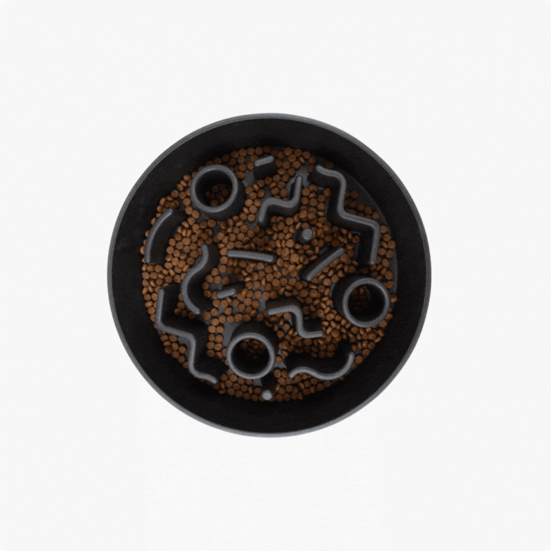 BABOO-bowl-slowfeeder-GIF.gif Anti Schrokbak BAMBOO Lichtgrijs