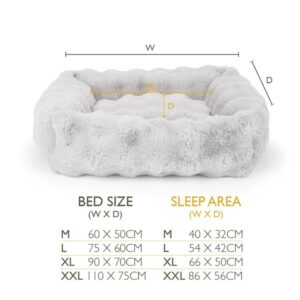 Fluffy-Hondenmand-Maattabel.jpg Fluffy Hondenmand Beige