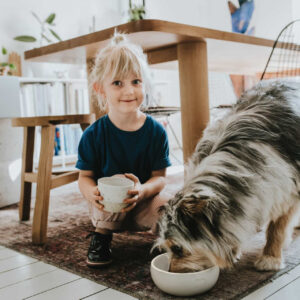 Keramische Voerbak Wit