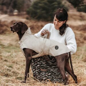 Hunde-Regenmantel / Rain Coat for Dogs MILFORD taupe Regenjas Hond Taupe