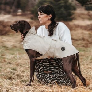 Hunde-Regenmantel / Rain Coat for Dogs MILFORD taupe Regenjas Hond Taupe