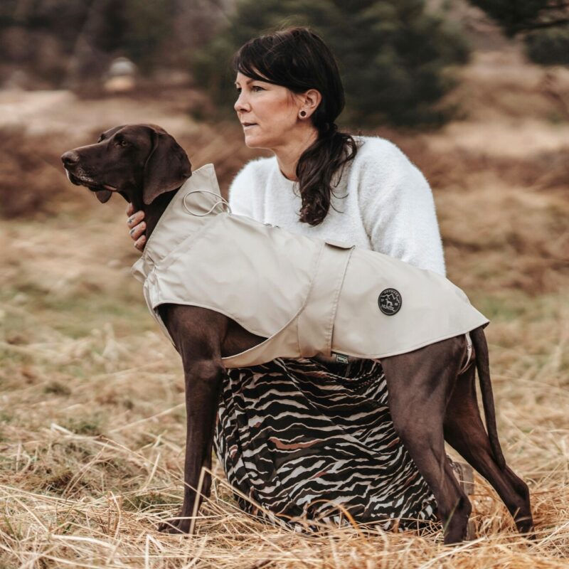 Hunde-Regenmantel / Rain Coat for Dogs MILFORD taupe Regenjas Hond Taupe