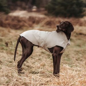 Hunde-Regenmantel / Rain Coat for Dogs MILFORD taupe Regenjas Hond Taupe