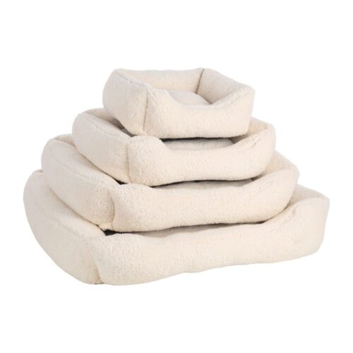 Pluche Hondenmand Wit