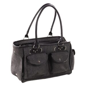 Hondentas-Textiel-Grijs-1-1.jpg Stijlvolle Hondentas Grijs