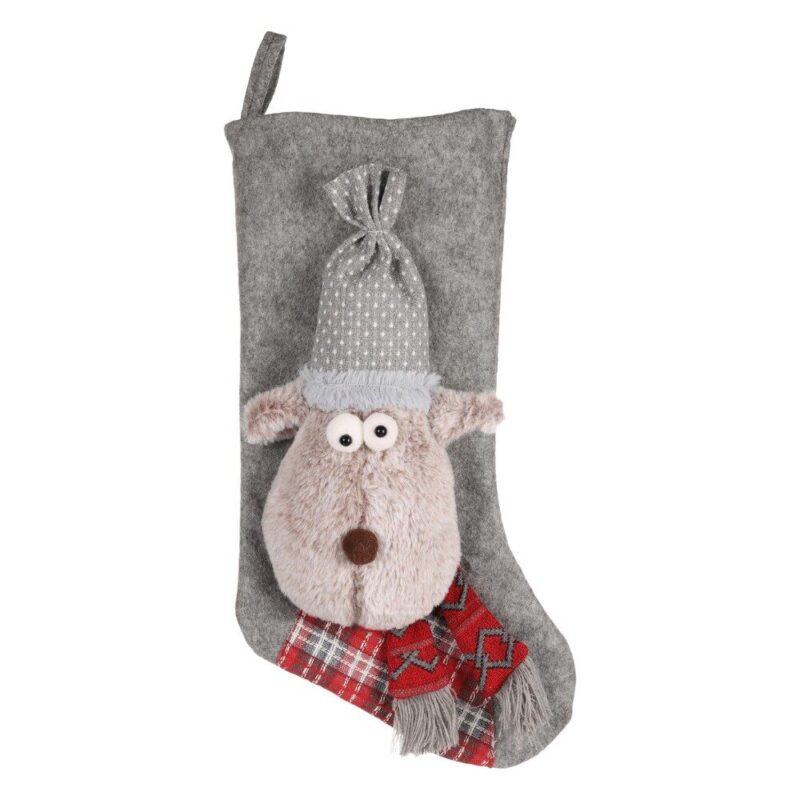 Kerstsok-Rendier-Grijs.jpg Kerstsok Hond Rendier Grijs