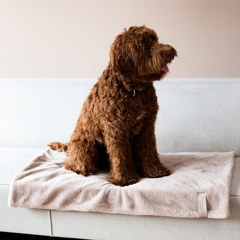 Hondendeken Pluche Taupe (100x70cm)