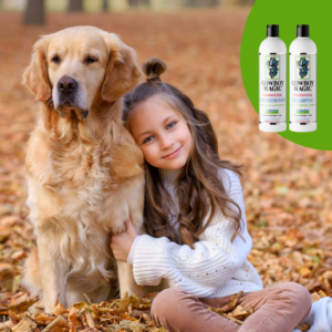 a-girl-bathes-a-dachshund-dog-with-shampoo-in-the-shower-in-the-garden-1.png Cowboy Magic Shampoo (473 ML)