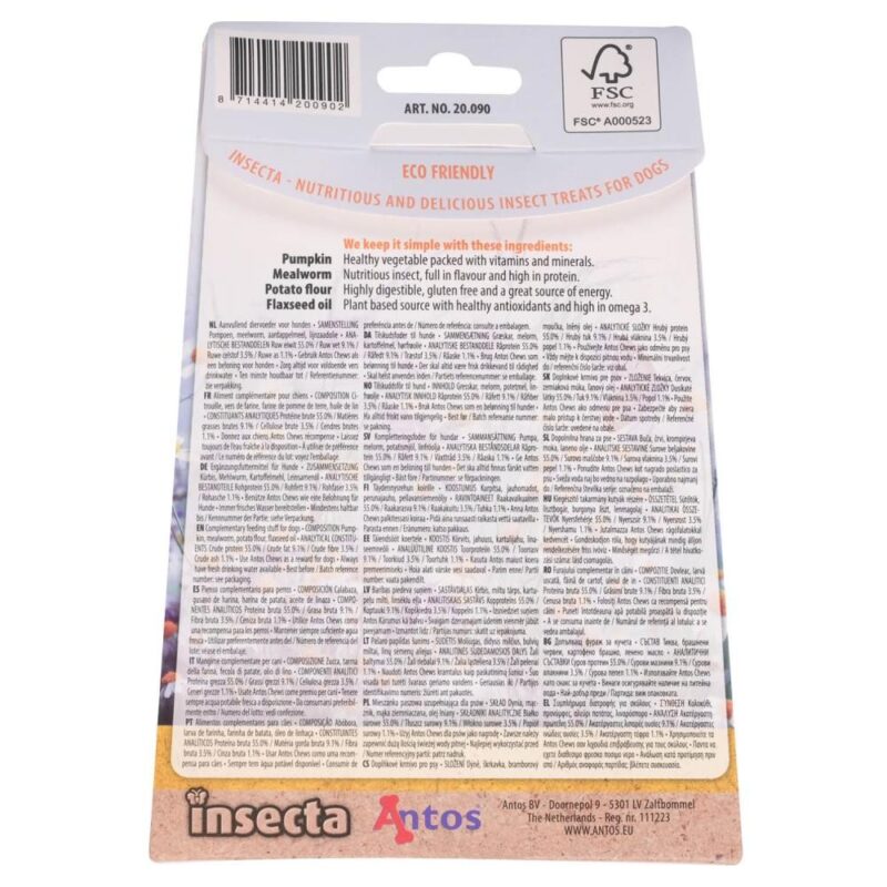 insecta-nibbles-meelworm-en-pompoen-100-gr-1-1679983765.jpg Hondensnoepjes Insecta - Meelworm & Pompoen